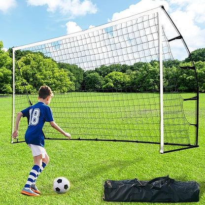 12 Ft Portable Soccer Goal Stable Soccer Net –2 Minute