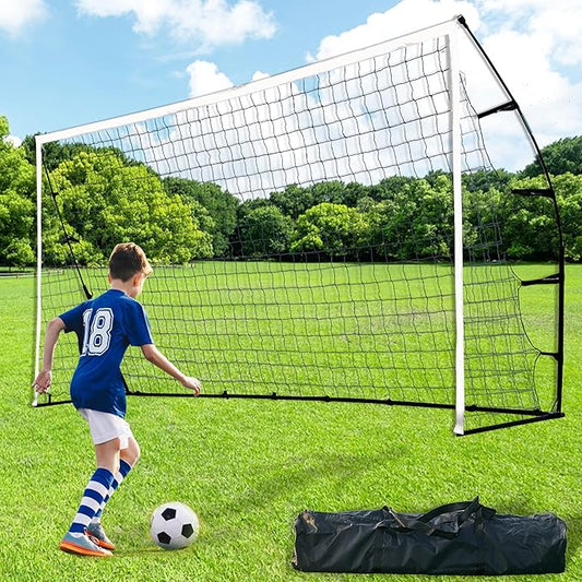 12 Ft Portable Soccer Goal Stable Soccer Net –2 Minute