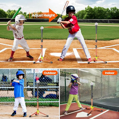 2025 New Upgrade Portable Batting Tee for Baseball/Softball,23.23 to 40.16 Inch Baseball Tee for Kids,Batting Tee,Softball Tee,Youth Hitting Tee,Teeball Tee,Travel Tee,Easy Adjustable Height