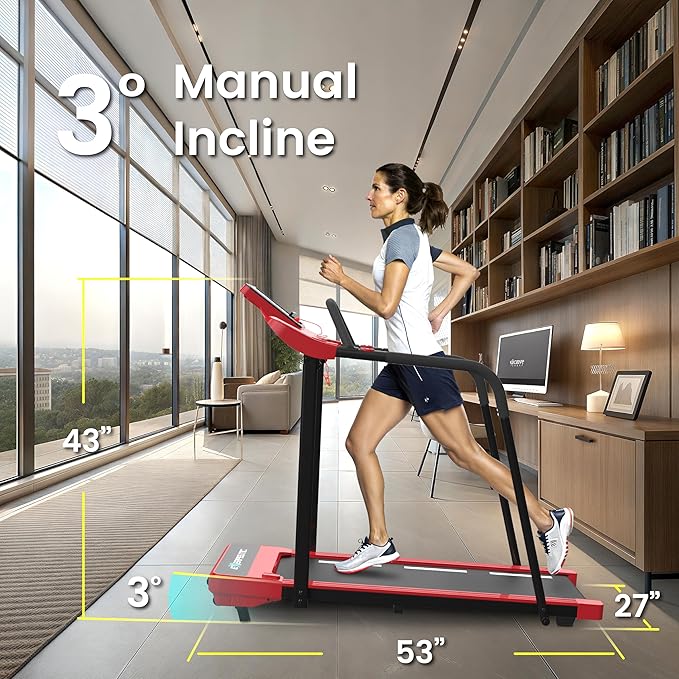 Senior Fitness Treadmill, 400 lb Capacity, Safe Design with Full-Length Rails, Low Step-Up Height, 0.2–4 MPH Motorized Walking Treadmill for Elderly, Recovery & Home Exercise