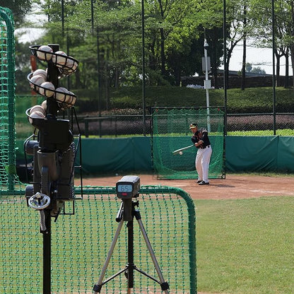 Furlihong 636BH Upgraded Dual-Wheel Baseball Pitching Machine, Adjustable Angle, Speed, and Interval, 40-68 MPH, Ideal for Professional Players and Coaches Training