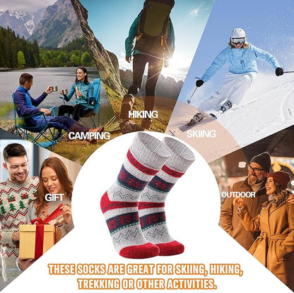3 Pairs Warm Thermal Socks for Women & Men Winter Ski Thick Boot Insulated Socks for Cold Weather