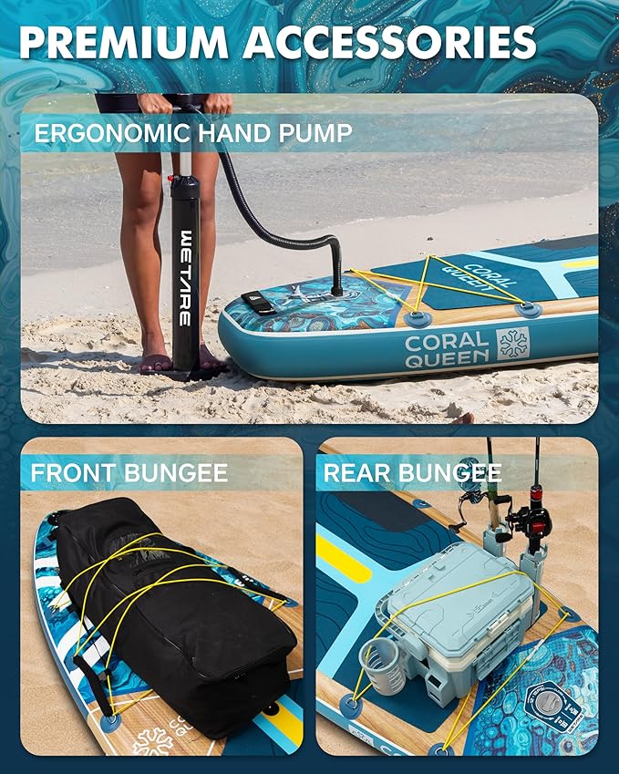 11'6"x35" Inflatable Paddle Board, 450lbs Extra Wide Stand Up Sup Board for Adults, Blow Up Paddleboard Kayak Non-Slip Stable Deck Boat for Yoga Fishing Surf