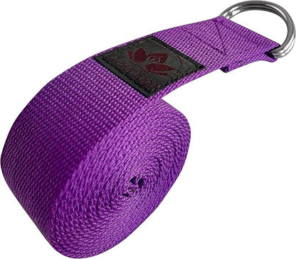 Clever Yoga - 8 ft Yoga Strap for Exercise & Physical Therapy, Leg Stretching Strap Yoga Accessories & Stretching Equipment, Leg Stretcher for Women & Men, Home Workout Essentials