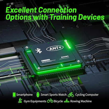 EZON Heart Rate Monitor Chest Strap | Bluetooth 5.1 & ANT+, Waterproof, Compatible with Garmin, Wahoo, Polar, Strava for Running, Cycling, Workout (C009 Pro)