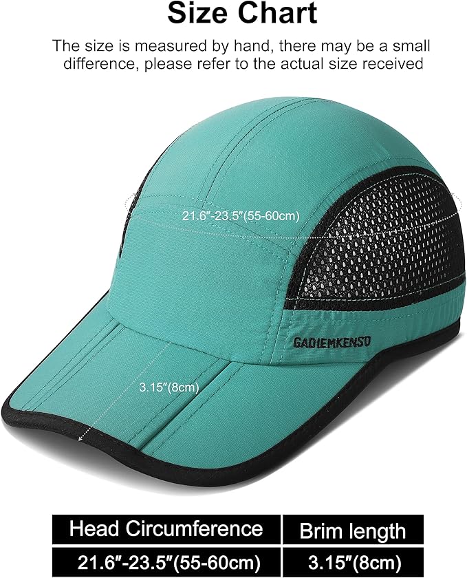 GADIEMKENSD Mens Folding Outdoor Hat Long Brim UPF 50+ Sun Protection