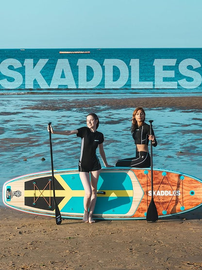 11' Inflatable Stand Up Paddle Board – Extra Wide SUP for Adults & Kids of All Skill Levels, Stable Paddleboard with Pump, Fins, Backpack, Accessories & Waterproof Phone Pouch