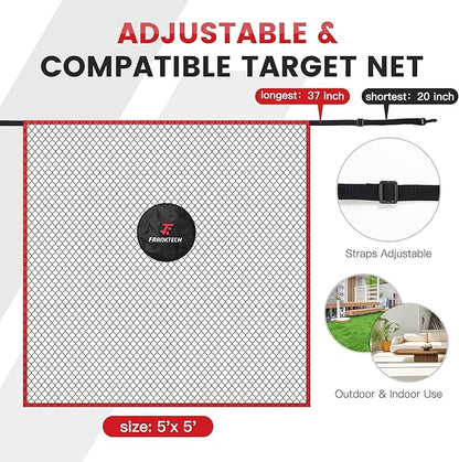 Golf Practice Net - Heavy Duty Driving Range Net with High Impact Chipping Target, Include Carry Bag and Golf Balls for Indoor Outdoor