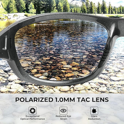 KastKing Hiwassee Polarized Sport Sunglasses for Men and Women, Wrap Sunglasses for Fishing Cycling and Running,UV Protection