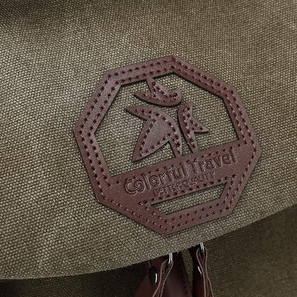 Kalesi Gym Duffle Bag Backpack 4-Way Vintage canvas with Shoes Compartment for travel Sport Hiking laptop (Vintage green)