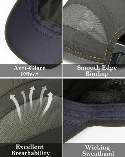 GADIEMKENSD Quick Dry Run Hat Cooling Breathable Mesh