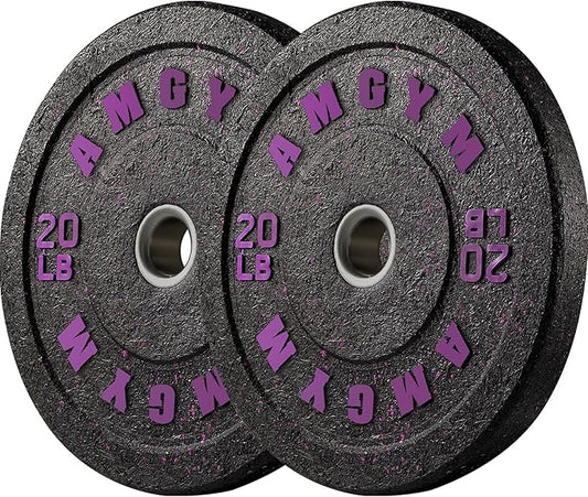 2 Inch Bumper Plates，10-500lbs，Barbell Rubber Olympic Weight Plates Set for Home Gym, Strength Training & Weight Lifting, Multiple Options Colors