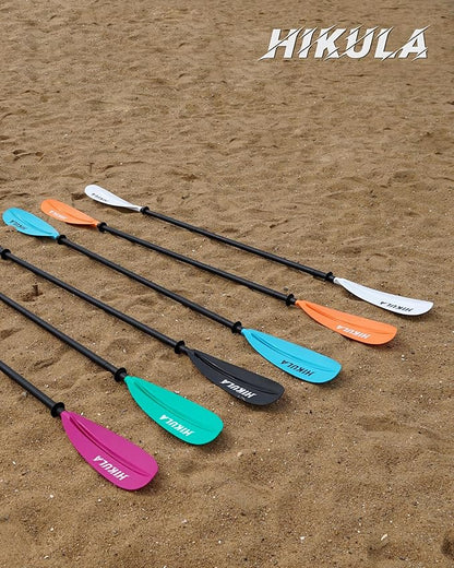 Kayak Paddle Aluminum Shaft Paddle with Nylon Blades, Floating Adjustable Kayaking Oars, 3 Piece, 220-240cm/86-94 Inches,Black/Rose/Teal/Black/Orange/Grey