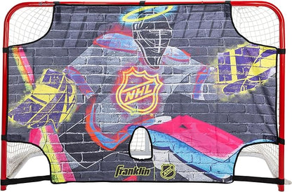 Franklin Sports NHL Street Hockey Goalie Shooting Target - Shooter Tutor Hockey Goal Practice Target - Street Hockey Net Goalie Target - Easy Attach Targe