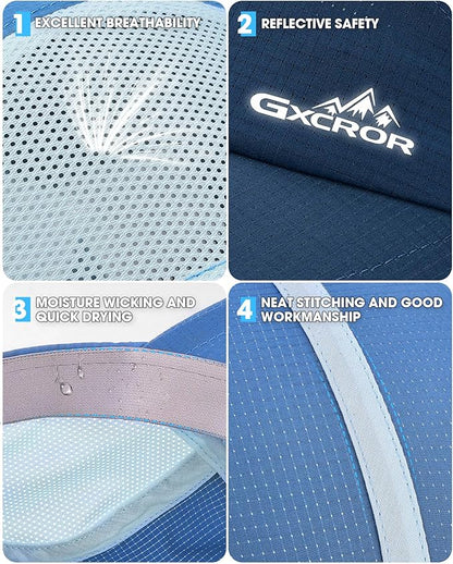 GXCROR Performance Baseball Cap for Men & Women - UPF 50+ Running Hat, Lightweight Quick-Dry Sports Hat for Golf, Hiking, Gym