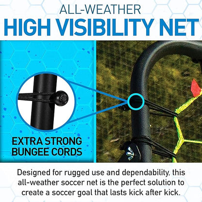 Franklin Sports Soccer Rebounder - Tournament Steel Rebounding Net - Perfect for Backyard Practice and Training - 12' x 6' & 6' x 4'
