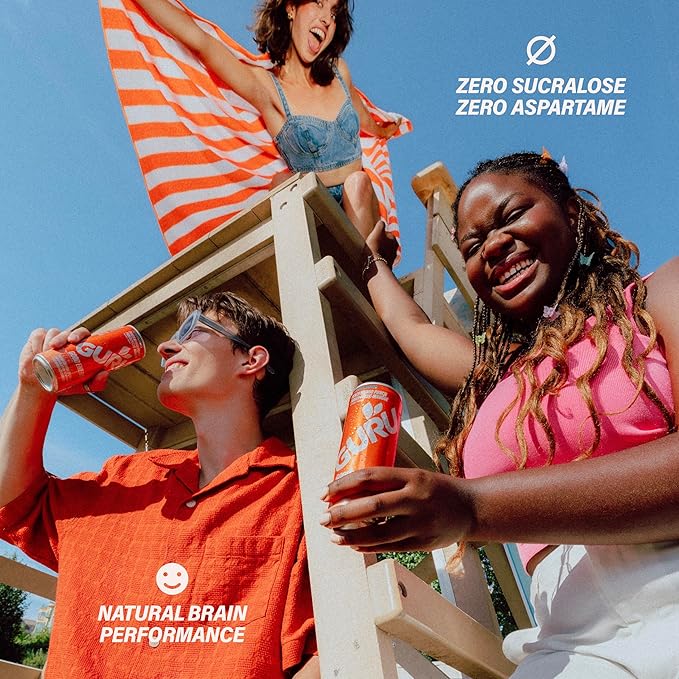 GURU PUNCH Organic Energy Drinks Variety Pack, Clean Energy Drink with Plant Based Natural Caffeine from Green Tea + Focus w/L-Theanine, Gluten Free, 140mg Caffeine, Healthy Drinks, 12oz (Pack of 12)