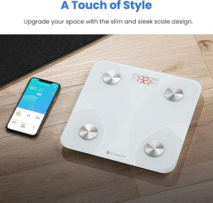 Etekcity Scale for Body Weight, Smart Digital Bathroom Weighing Scales with Body Fat and Water Weight for People, Bluetooth BMI Electronic Body Analyzer Machine, 400lb