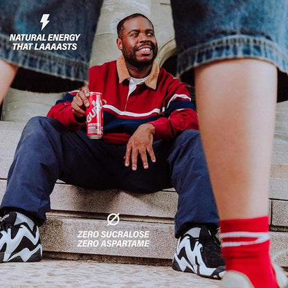 GURU Original Organic Energy Drinks, Clean Energy Drink with Plant Based Natural Caffeine from Green Tea, Gluten Free and Vegan, 140MG Caffeine, Healthy Drinks, 12oz (Pack of 12)