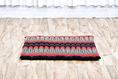 Leewadee Zabuton Seating Cushion – Square Floor Seat for Meditation Exercises, Light Yoga Mat Filled with Kapok