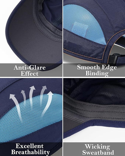 GADIEMKENSD Quick Dry Run Hat Cooling Breathable Mesh
