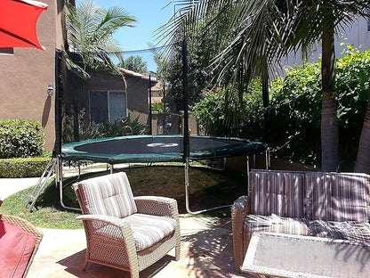 Happy Trampoline Round Trampolines 14 FT, 15 FT, 16 FT - ASTM Approved - Outdoor Gymnastic Trampolines for Adults and Kids with Net Enclosure