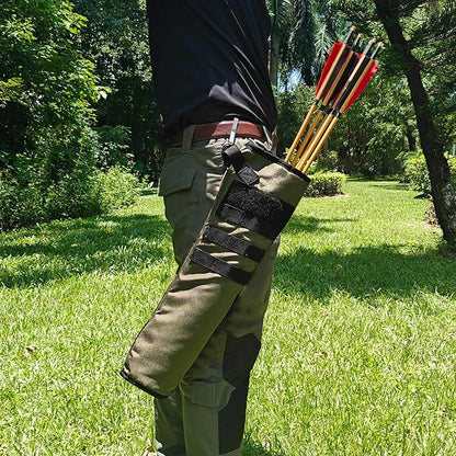 KRATARC Archery Lightweight Back Arrow Quiver Dual Use Foldable Compact Hip Arrows Bag with Molle System Hanged for Target Shooting