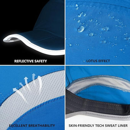 GADIEMKENSD Reflective Folding Outdoor Hat Unstructured Design UPF 50+ Sun Protection Sport Hats for Womens and Mens