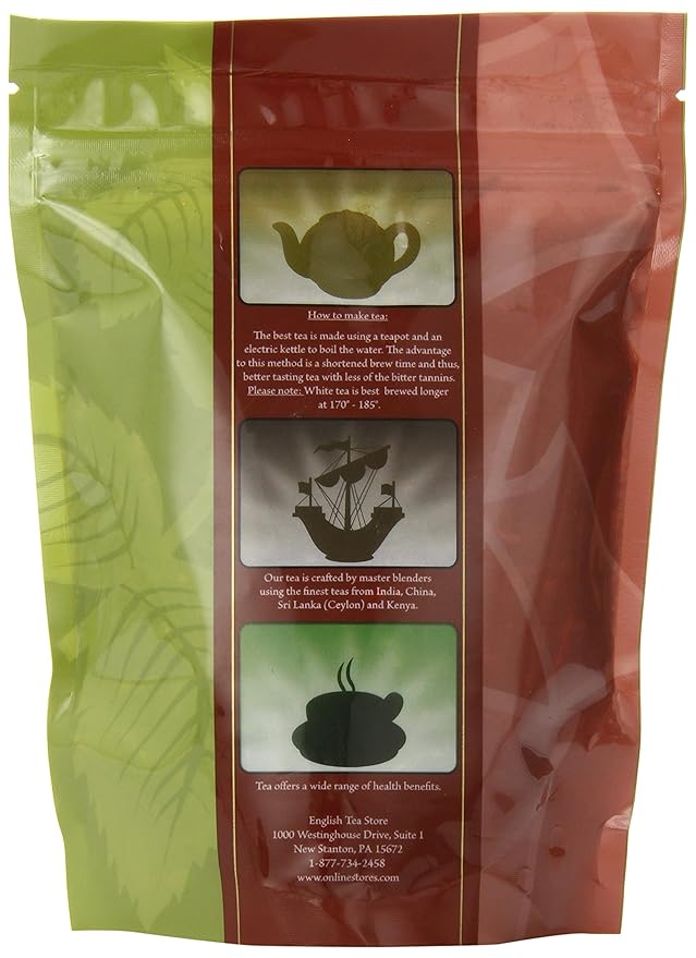 English Tea Store Loose Leaf, Strawberry Tingle Rooibos Tea Pouches, 4 Ounce
