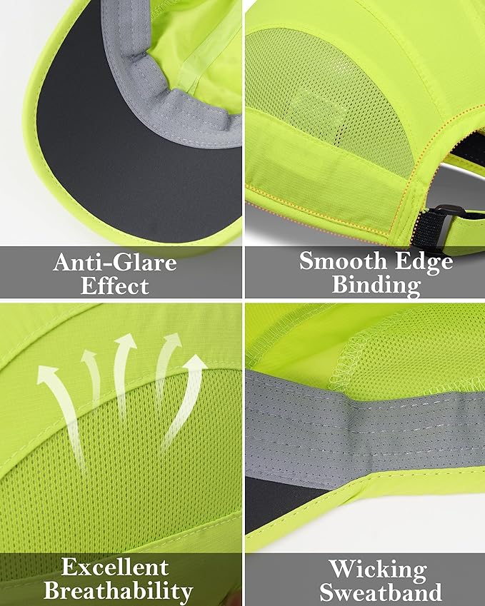 GADIEMKENSD Quick Dry Run Hat Cooling Breathable Mesh