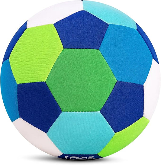 Indoor Soccer Ball with Fabric Cover - Soft and Safe Soccer Ball Size 4 for Inside House Home and Yard - Colorful Soccer Gift for Toddlers, Kids, Boys and Girls 3-5 5-8 8-12 Years Old