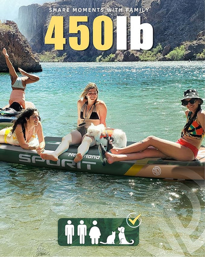 11'6×35" Super Wide Inflatable Stand Up Paddle Board, Ultra Stable SUP Board for Adults, 450lb Capacity with Shoulder Strap, 100L Backpack, Removable US Fin, Floating Paddle, Safety Leash