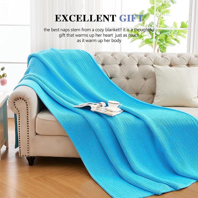 L'AGRATY Knitted Weighted Blanket - 50"x60", 10lbs Cooling Chunky Knit Heavy Blanket for Adults, Braided Crochet Throw, Thick Cable Yarn, No Beads, Evenly Weighted, Machine Washable