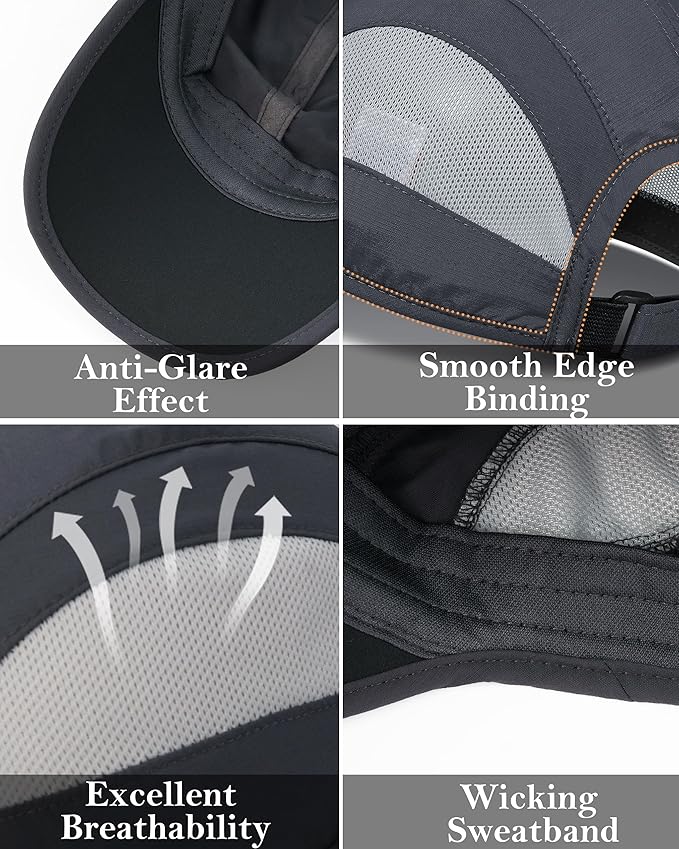 GADIEMKENSD Quick Dry Run Hat Cooling Breathable Mesh