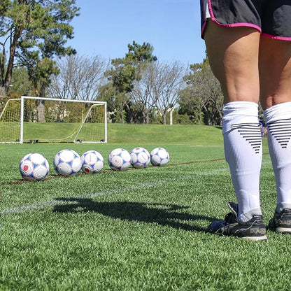 GoSports Premier Soccer Ball with Premium Pump 6 Pack, Size 5