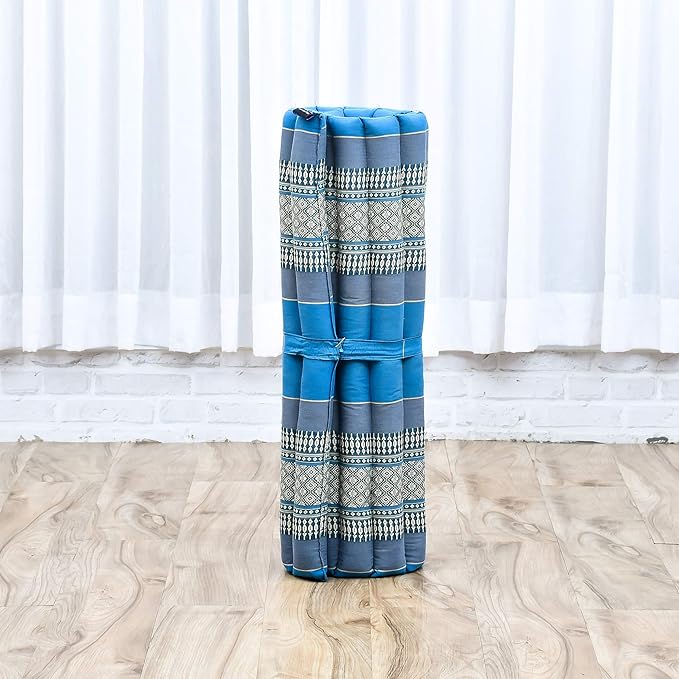 Leewadee Zabuton Seating Cushion – Square Floor Seat for Meditation Exercises, Light Yoga Mat Filled with Kapok