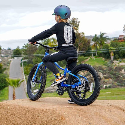 Glerc Mars Kids Mountain Bike, 20 24 Inch Fat Tire Bike for Teen Ages 6-14 Year Old, Bicycle with 2.8-Inch Wide Tires and 6 Speed Drivetrain, Multiple Colors