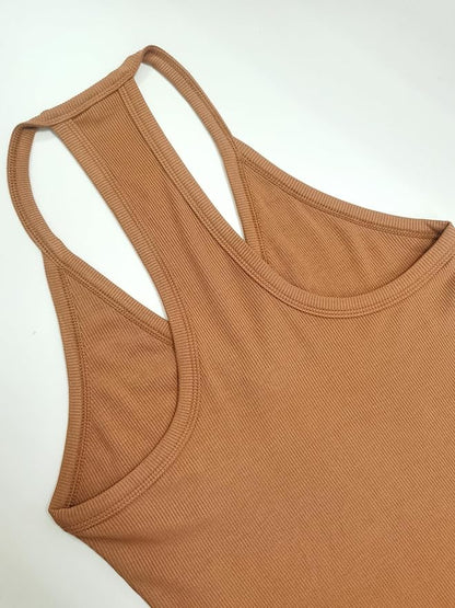 iGENJUN Workout Tops for Women Racerback Basic Tank Summer 2025 Camisole V Neck Slim Fit Ribbed Sleeveless