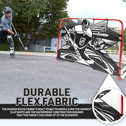 Franklin Sports NHL Street Hockey Goalie Shooting Target - Shooter Tutor Hockey Goal Practice Target - Street Hockey Net Goalie Target - Easy Attach Targe