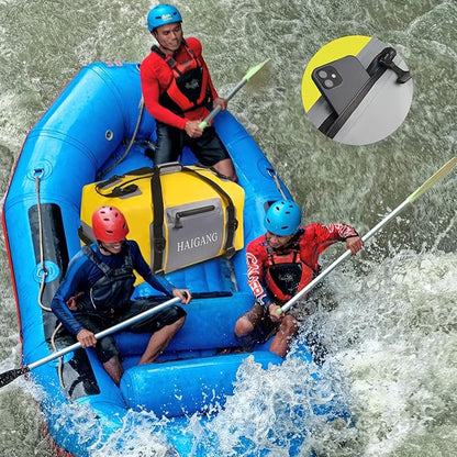 110L Waterproof Duffel Bag Heavy Duty Dry Bag Outdoors Large Storage Sack Zipper Marine Duffle Motorcycle Luggage,Strap Adjustable for Kayaking,Boating,Camping,Beach Rafting Fishing Yellow