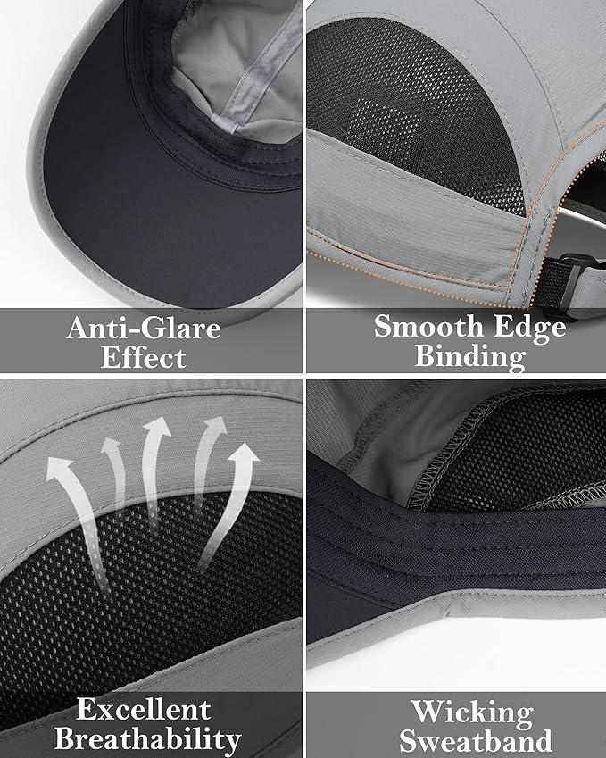 GADIEMKENSD Quick Dry Run Hat Cooling Breathable Mesh