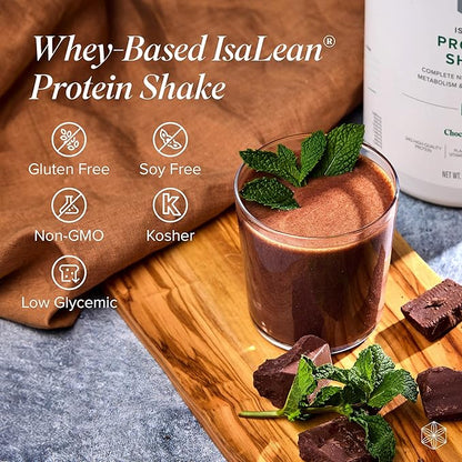 IsaLean Protein Shake - Complete Superfood Meal Replacement for Maintaining Healthy Weight and Lean Muscle Growth with 24 Vitamins and Minerals - 29.1 oz - 14 Meal Canister (Chocolate Mint) - Canister