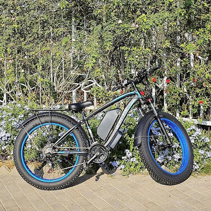 Ebike for Adults Electric, 52V 19.2Ah/32Ah, Peak 2000W/2500W E-Bike, 36/40MPH, 70 Miles/100Miles Long Range, Hydraulic Disc Brake, Off Road Snow Mountain E-Bike, 24"/26" Fat Tire Fast Electric Bicycle