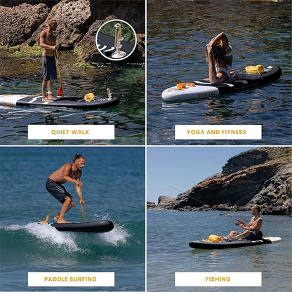 Inflatable Paddle Board for Adults with Accessories Included, Oar, Fins, Pump. Stand Up Paddleboard Great Stability and Resistance. 10’ x 33" x 5.9", Maximum Load 286 lb