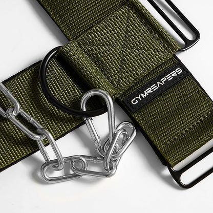 Gymreapers Neck Harness - Heavy Duty Stainless Steel Chain, Adjustable Neoprene Strap, Trainer for Strength & Pain Relief