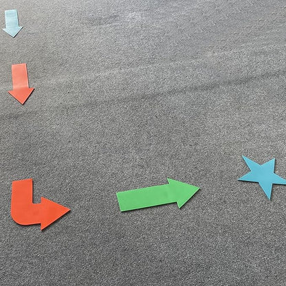 12pcs Colorful Star Arrow Spot Marker Non-Slip Directional