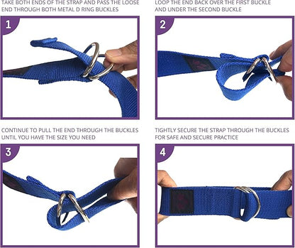 Clever Yoga - 8 ft Yoga Strap for Exercise & Physical Therapy, Leg Stretching Strap Yoga Accessories & Stretching Equipment, Leg Stretcher for Women & Men, Home Workout Essentials