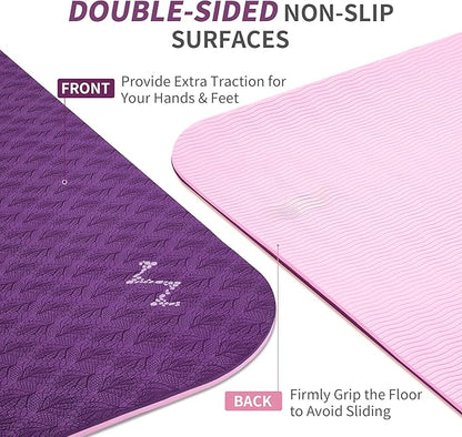 CAMBIVO Extra Wide Yoga Mat for Women and Men (72"/84"x 32"x 1/4") TPE Workout Mat, Non-slip Large Exercise Fitness Mat for Yoga, Pilates, Workout