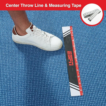 ESPN Dart Board Includes 6 Steel Tip Darts, Bristle Dartboard with Radial Spider Wire and Staple Free Bullseye, Ideal Party Games for Adults