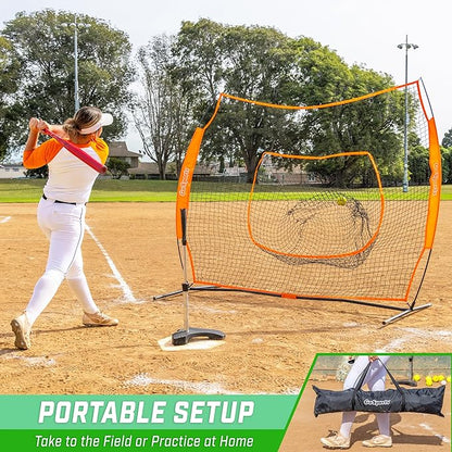 GoSportsGoSports Team Tone 7' x 7' Baseball & Softball Practice Hitting & Pitching Nets in Team Colors